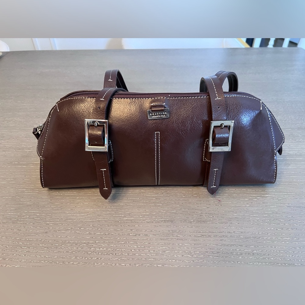 Elegant Brown Leather vintage Reaction by Kenneth Cole Bag